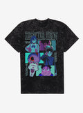 Dandadan Okarun Momo and Turbo Granny Opening Shots Mineral Wash T-Shirt Hot Topic Exclusive