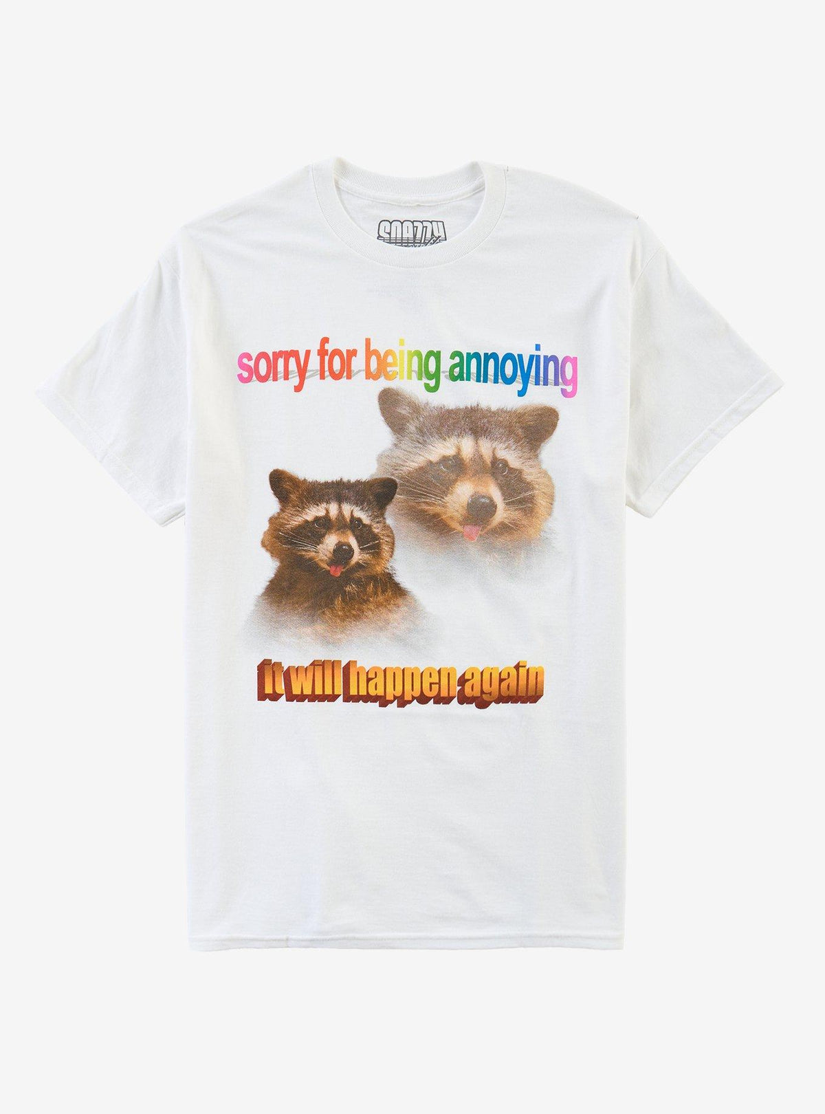 Annoying Again Raccoon T-Shirt By Snazzy Seagull