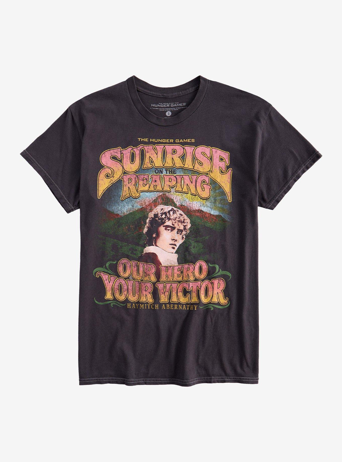The Hunger Games Sunrise On The Reaping Haymitch Faded T-Shirt