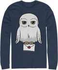 Harry Potter Mens Deathly Hallows Anime Hedwig Mail Tops Long Sleeve Tee