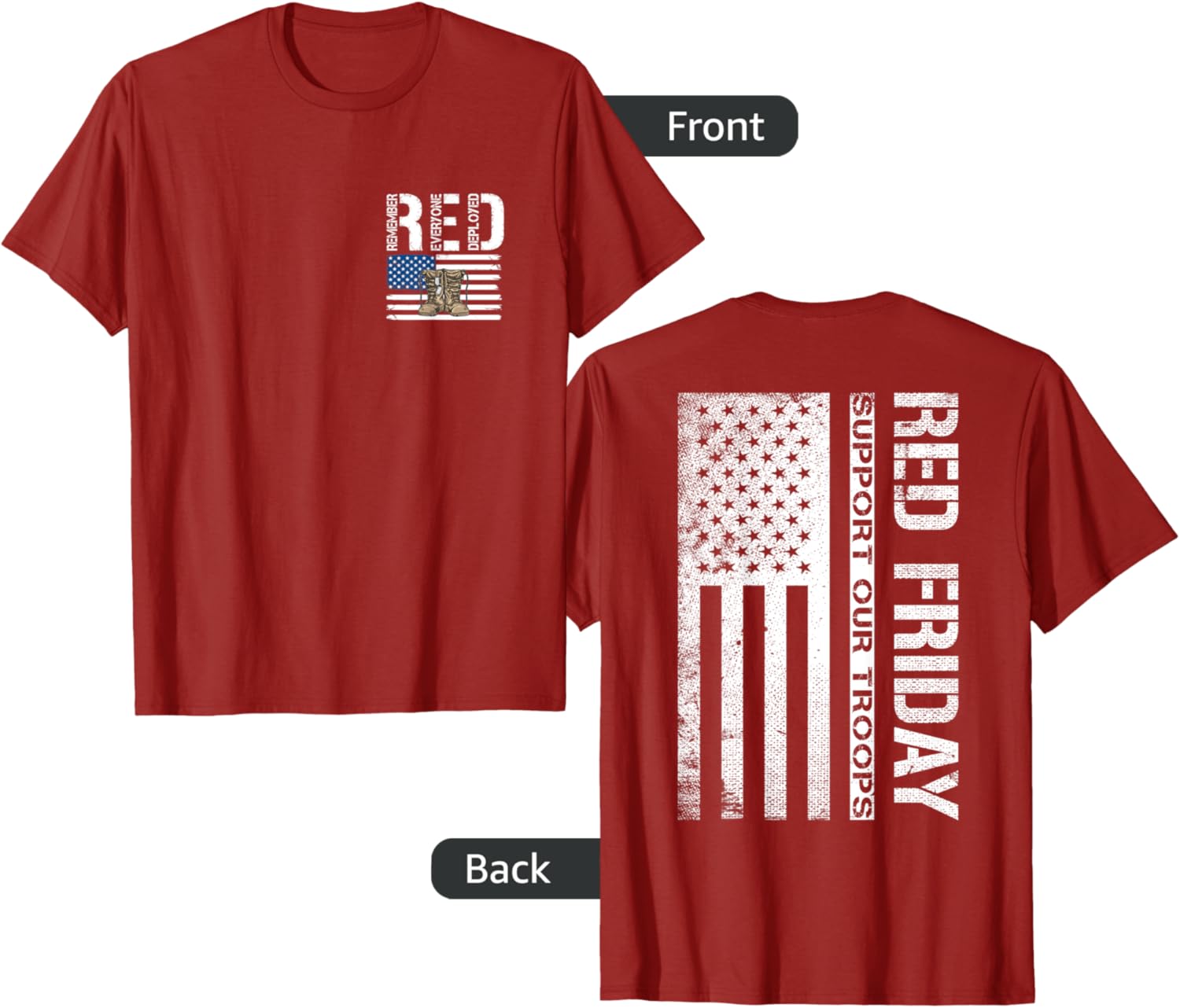 2 Sided Print Red Friday Support Our Troops