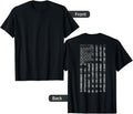 Art On Back American Flag Grey Black Patriotic