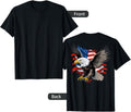 Patriotic American Bald Eagle And Usa American Flag On Back