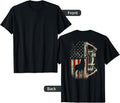 Buck Deer Hunting American Flag Funny Hunter On Back