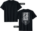 I Stand For The Flag And Kneel For The Cross Usa On Back