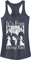 Womens Its Fun Being Bad Ideal Racerback Graphic Tank Top