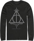 Harry Potter Big Tall Mens Deathly Hallows Line Symbol Tops Long Sleeve
