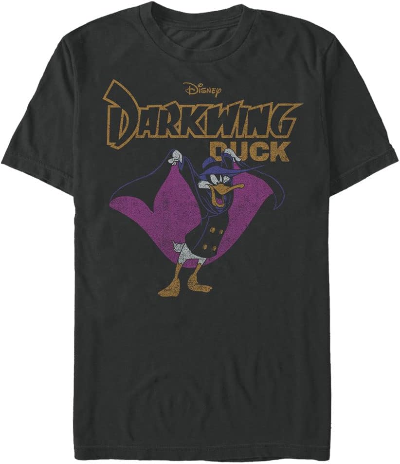 Darkwing Dark Duck Mens Tops Short Sleeve Tee Shirt Black 3X Large