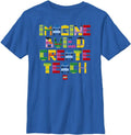 Fifth Sun Kids Lego Iconic Imagine Build Create Teach Boys Short Sleeve