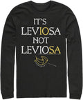 Harry Potter Mens Deathly Hallows Leviosa Tops Long Sleeve Tee Shirt
