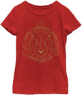Harry Potter Girls Gryffindor Line Art Symbol T Shirt Red X Large