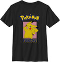 Pokemon Kids Pokemon Japanese Pikachu Pose Boys Short Sleeve Tee Shirt