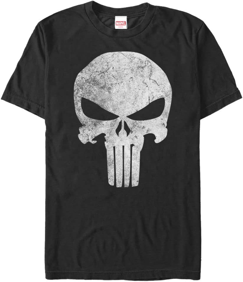 Big Tall Classic Punisher Distresskull Mens Tops Short Sleeve Tee Shirt