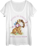 Lady Tramp Home Dog Womens Short Sleeve Tee Shirt