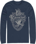Harry Potter Sorcerers Stone Ravenclaw Crest Mens Tops Long Sleeve Tee Shirt