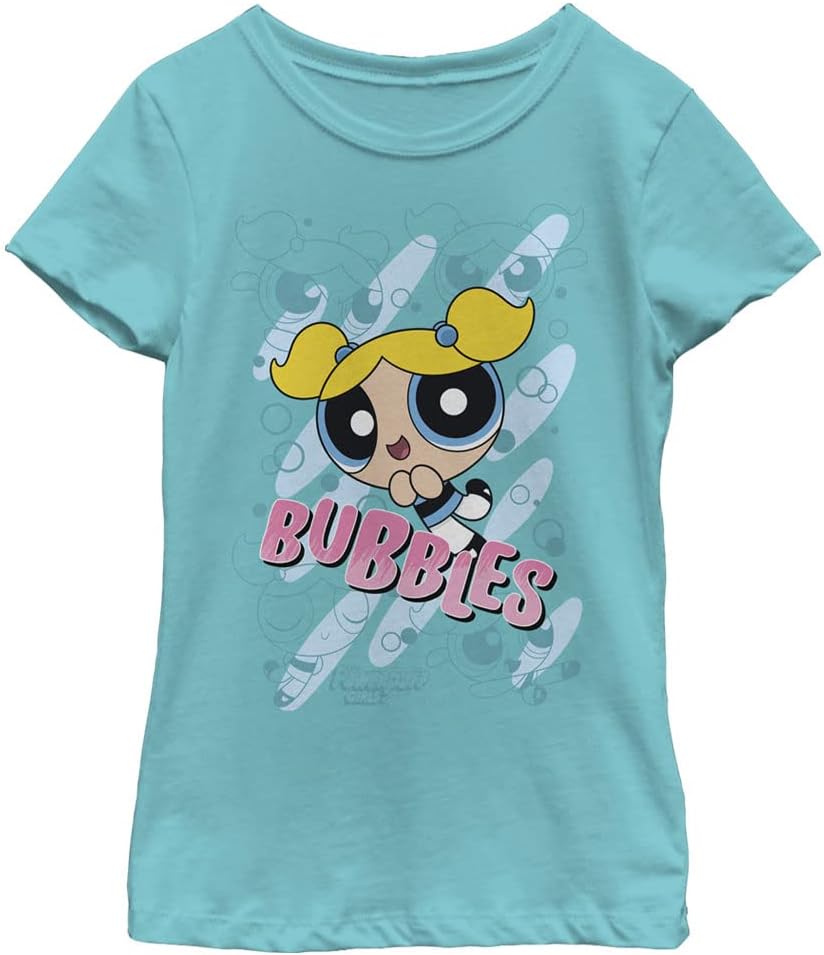Warner Bros Unisex Child Powerpuff Girls Bubbles Moves Girls Short Sleeve Tee