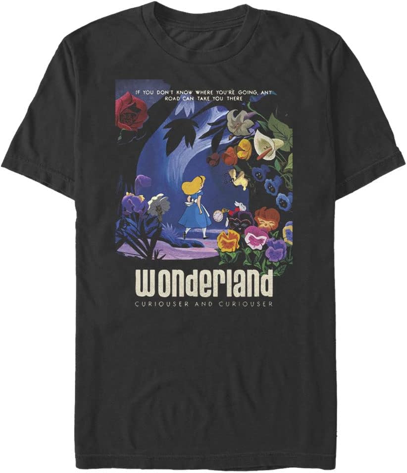 Alice In Wonderland Curiouser Mens Tops Short Sleeve Tee Shirt
