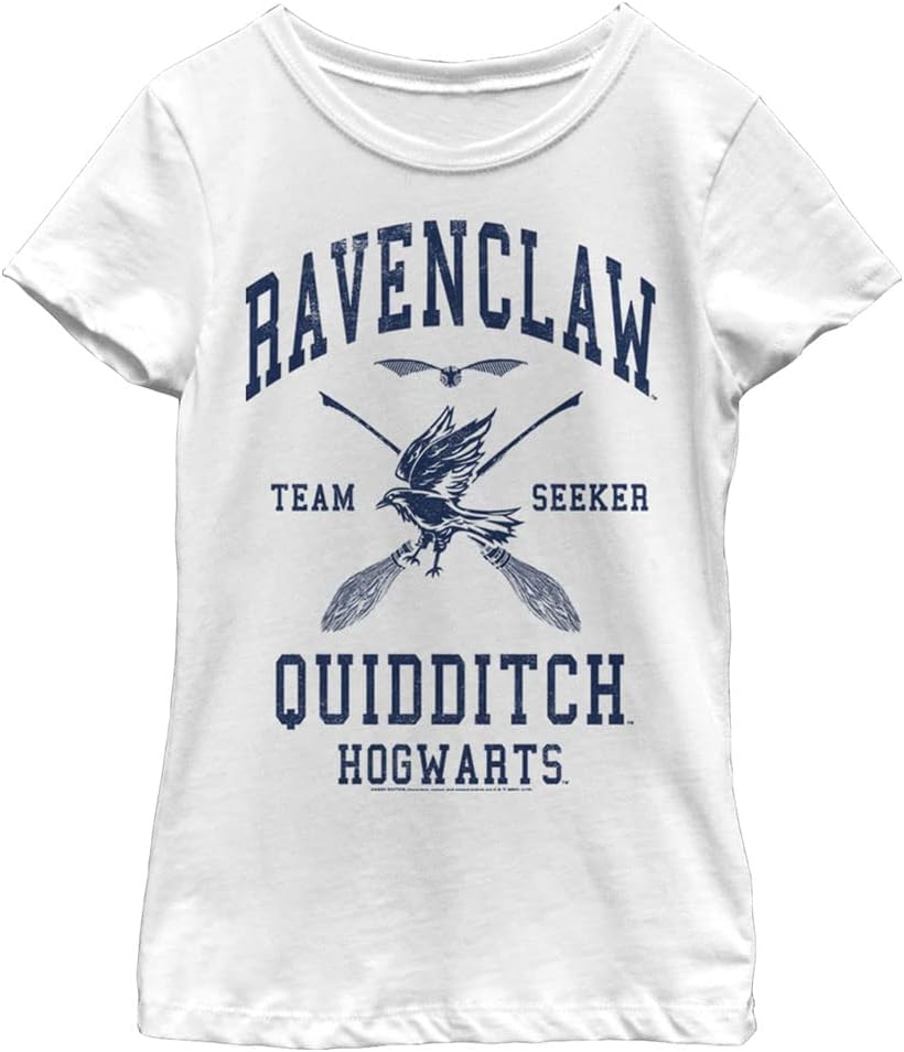 Harry Potter Kids Ravenclaw Quidditch Seeker Girls Solid Crew Tee
