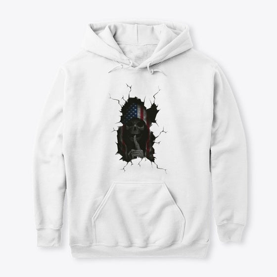 Shhh Skull Flag | Premium Unisex T-Shirt