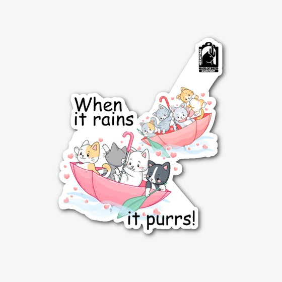 When it Rains it Purrs | Premium Unisex T-Shirt, Trending Graphic Tee