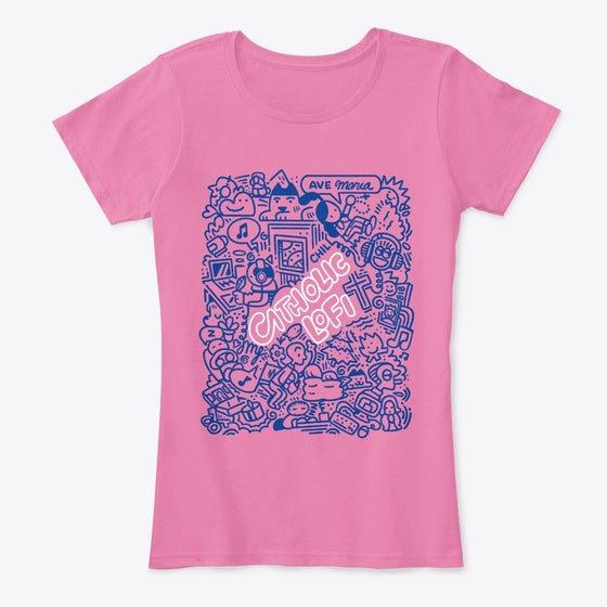 Women s Catholic Lofi Doodle T Shirt T Shirt Trending 2025 Top Rated Design