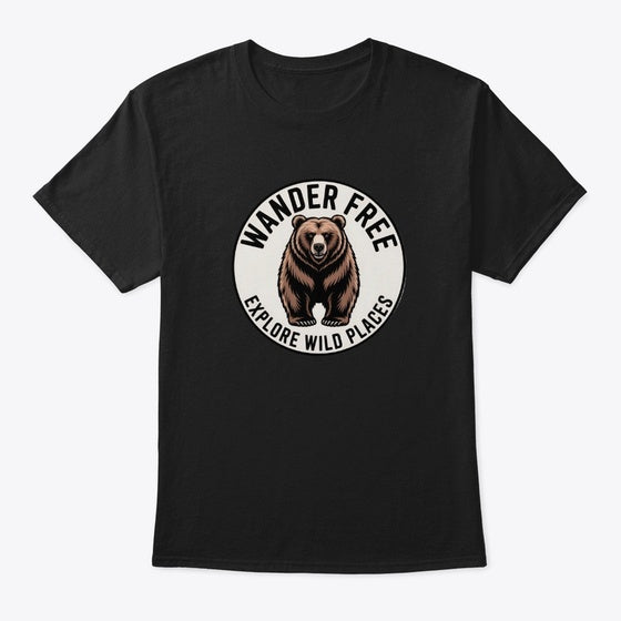 Wander Free Bear | Premium Unisex T-Shirt, Trending Graphic Tee
