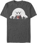 Nintendo Mario Halloween Silhouttes Mens Tall Tops Short Sleeve Tee Shirt Charcoal