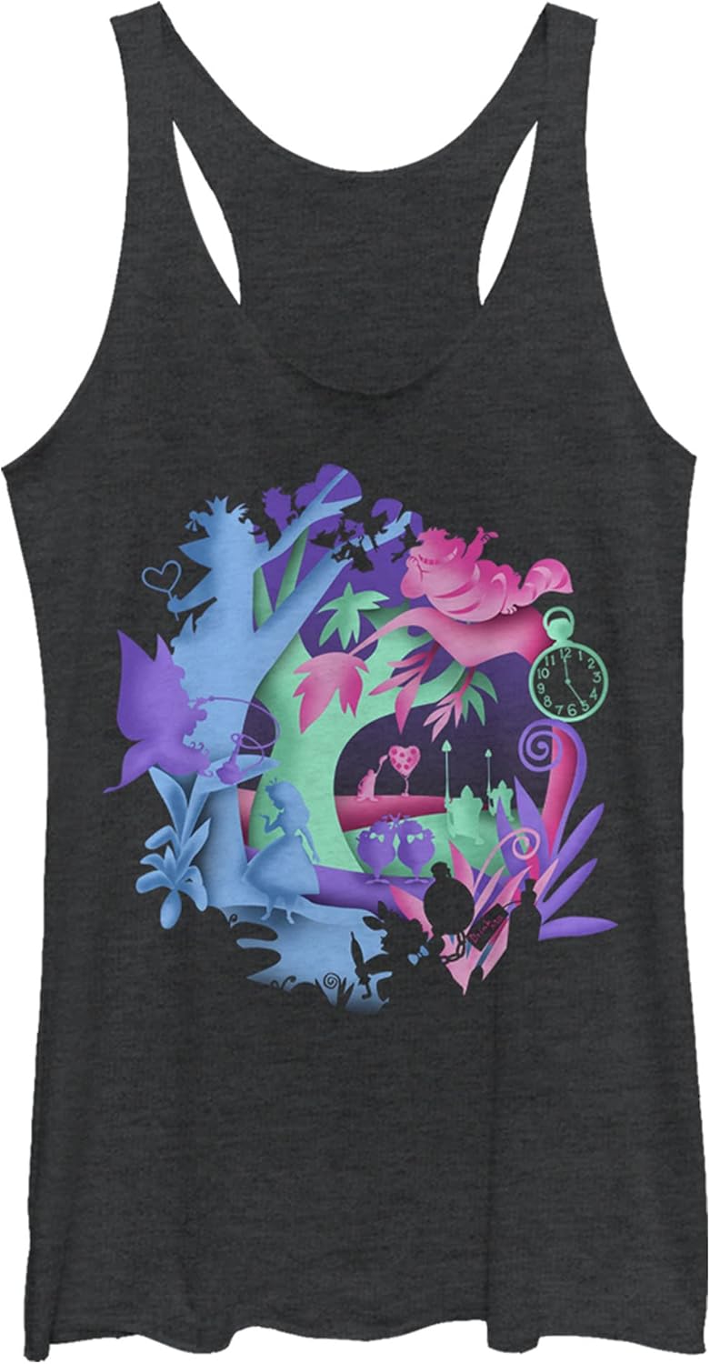 Womens Alice Chaos Wonderland Tri Blend Racerback Layering Tank