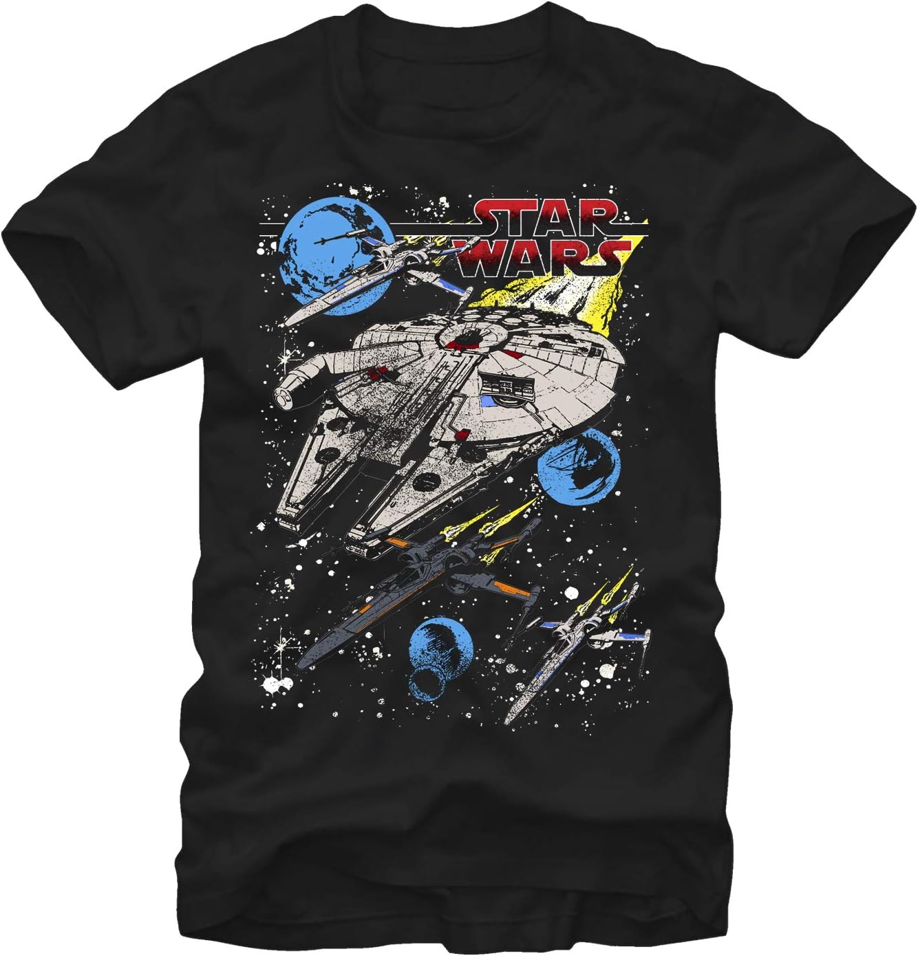 Star Wars Mens Force Awakens Blue Squad Colorful Space