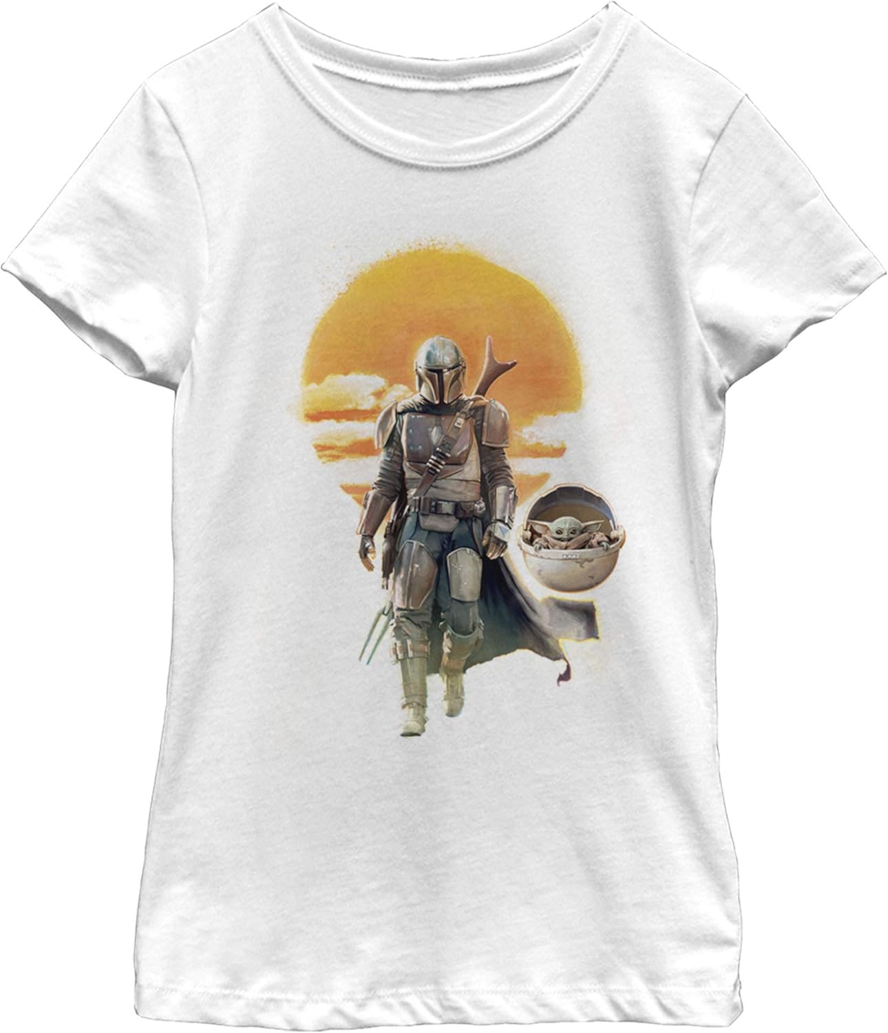 Star Wars Girls Mandalorian Child Mando Walking Sunset