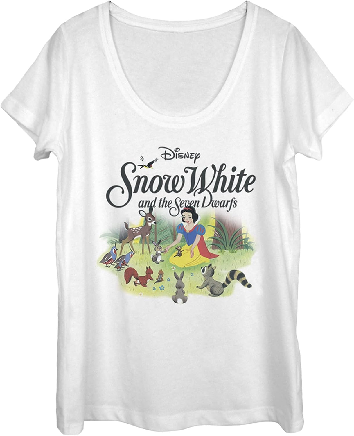 Princesses Snow Forest Friends Womens Short Sleeve Tee Shirt