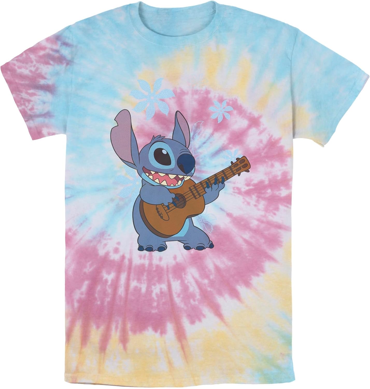 Lilo Stitch Flowers Background Mens Tie Dye