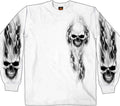 Hot Leathers Mens Ghost Skull Long Sleeve Shirt