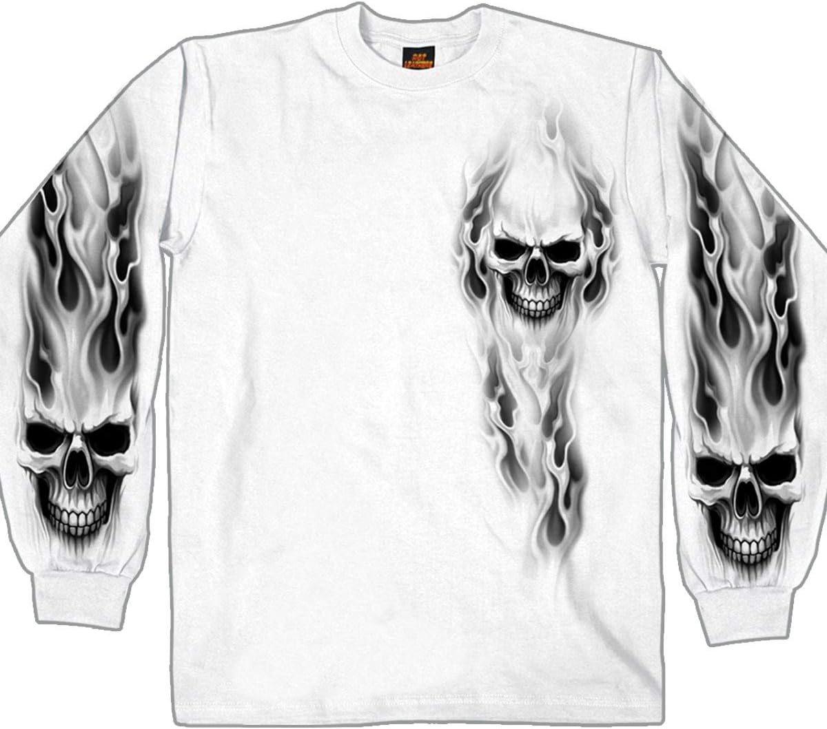 Hot Leathers Mens Ghost Skull Long Sleeve Shirt