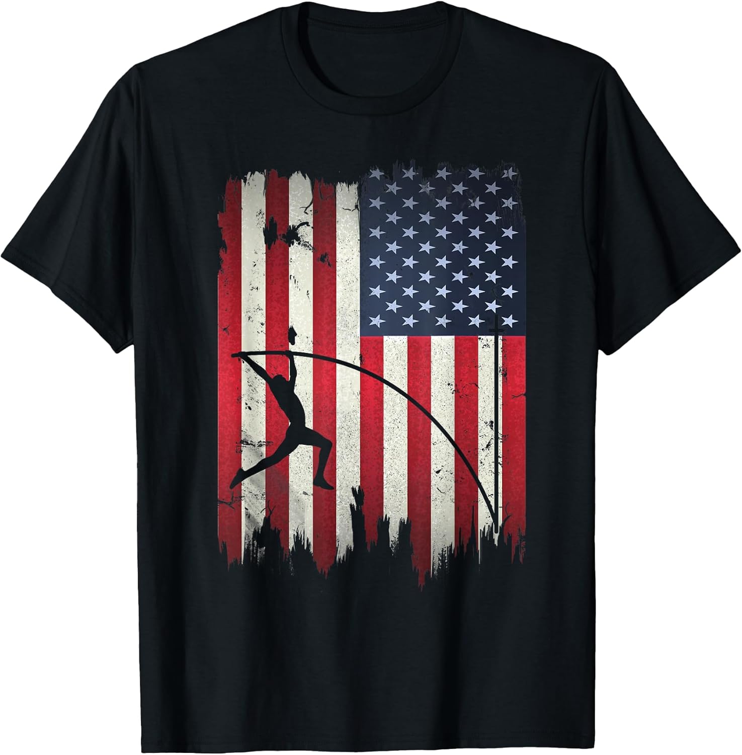Pole Vault Usa American Flag 4Th Of July Jump Sports Gift