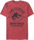 Fifth Sun Cretaceous Camp Counselor Collegiate Young Mens Short Sleeve Tee Shirt
