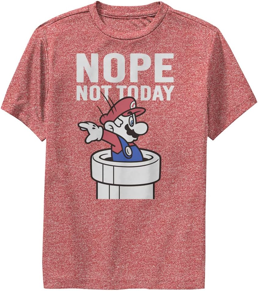 Nintendo Kids Nope Not Today Boys Short Sleeve Tee Shirt