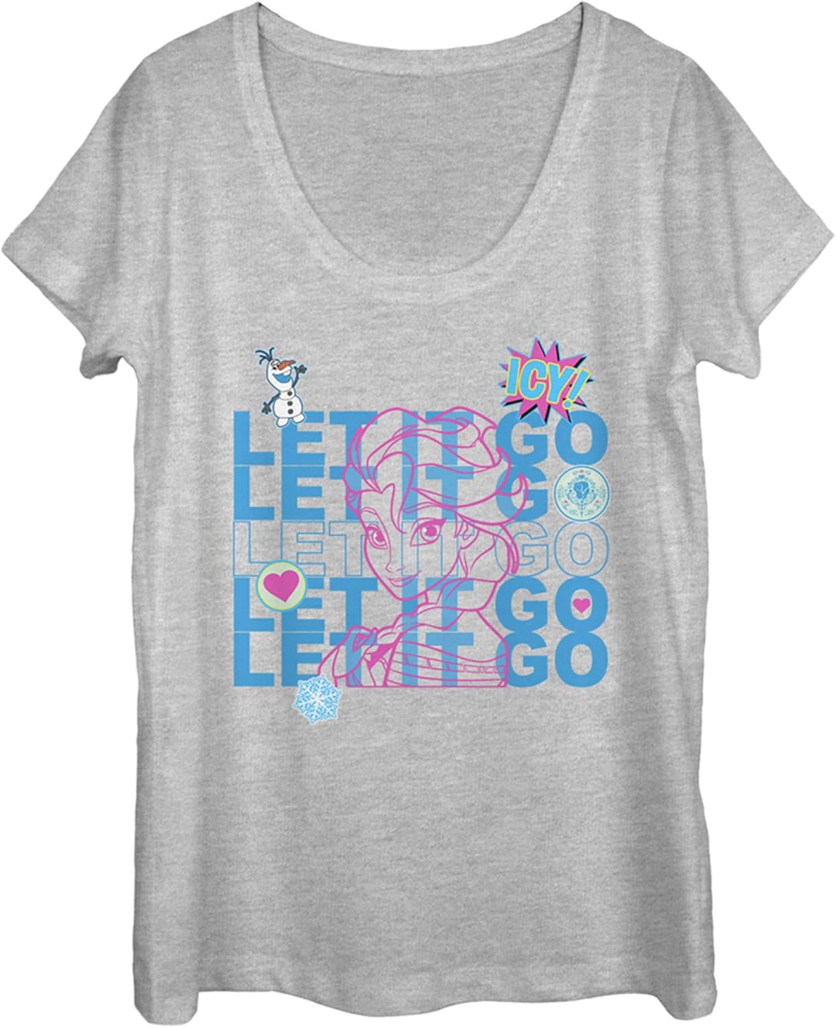 Frozen Let Elsa Womens Short Sleeve Tee Shirt