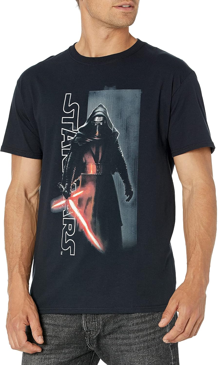 Star Wars Mens The Force Awakens Awakened Kylo Ren Logo Black