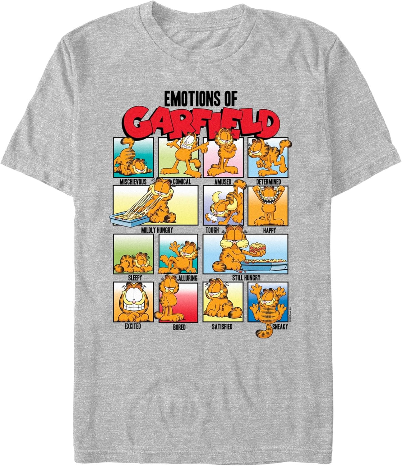 Nickelodeon Mens Big Tall Emotions Of Garfield