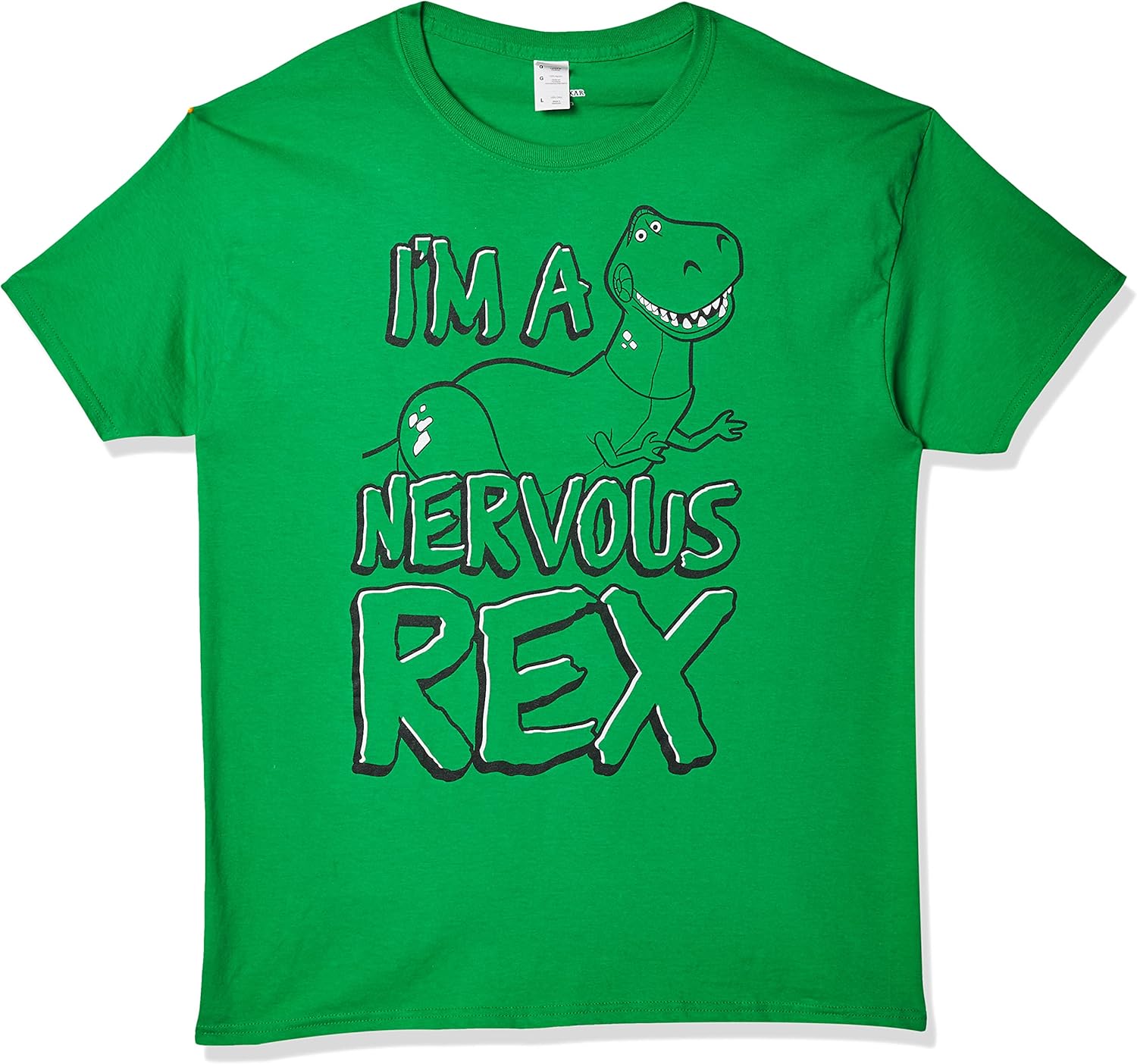 Disney Mens Toy Story Nervous Rex Graphic