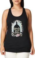 Womens Beauty Beast Belle Rose Racerback Graphic Tank Top