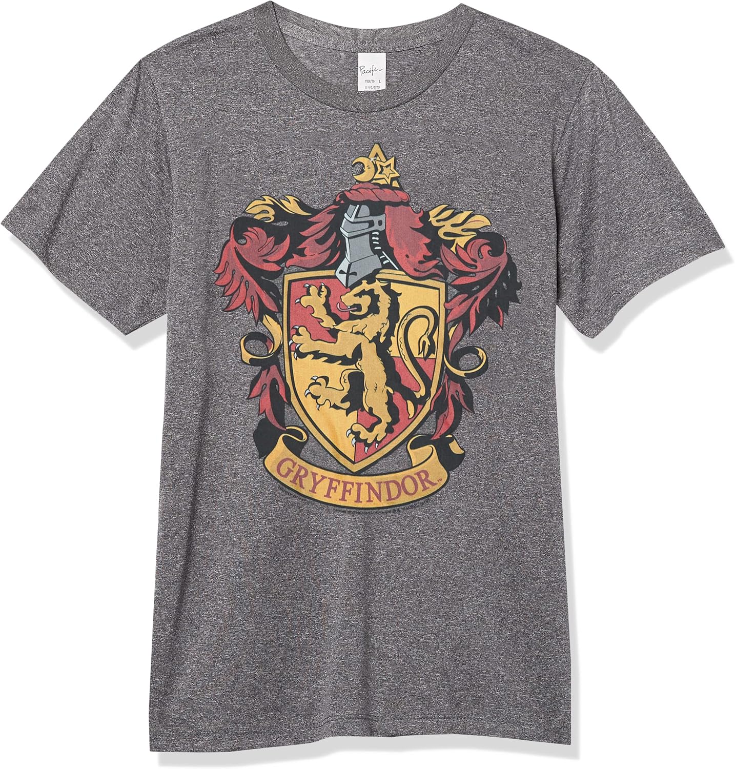 Harry Potter Kids Gryffindor House Crest T Shirt Charcoal Heather Small