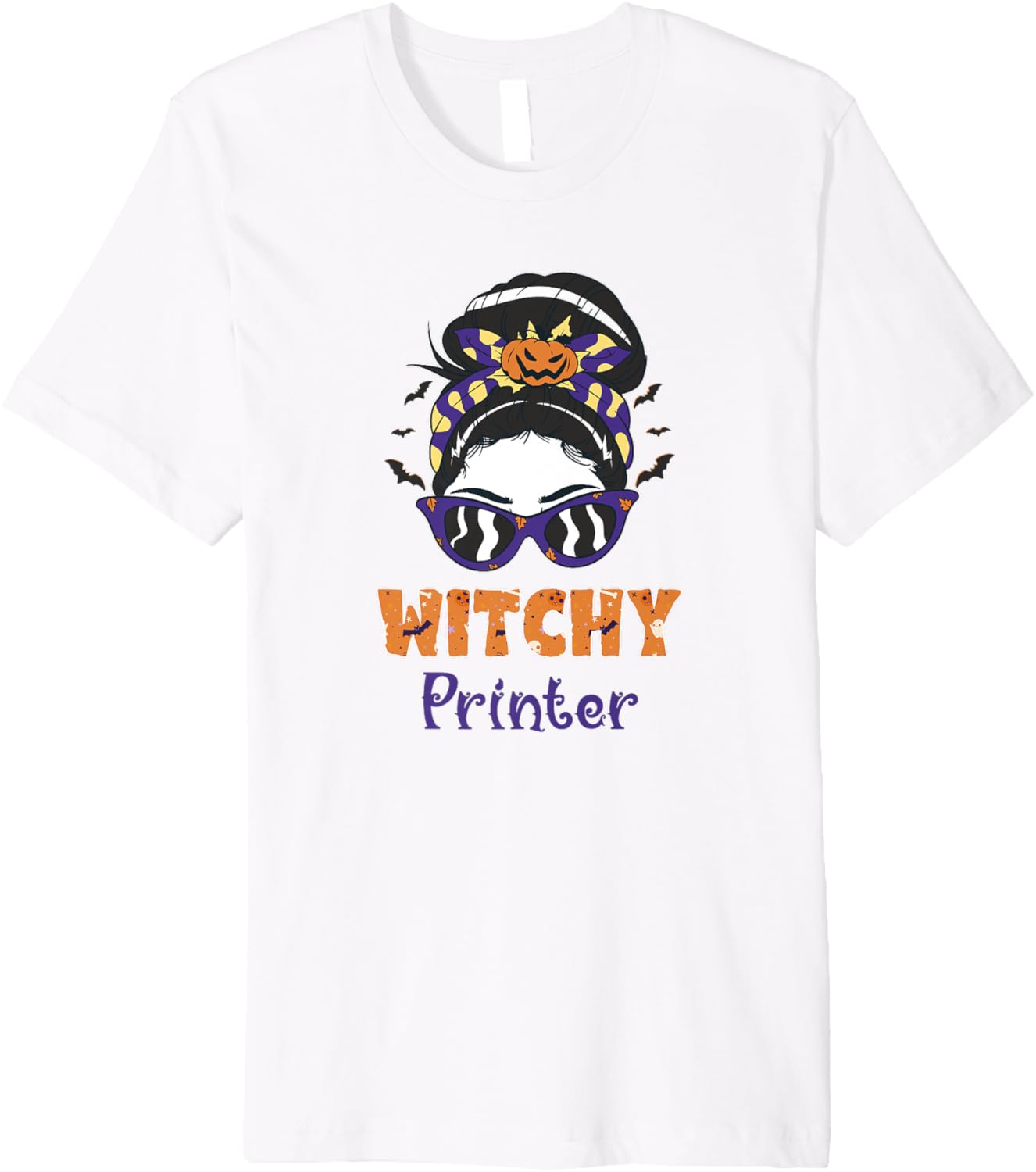 Messy Bun Witchy Printer Halloween Premium