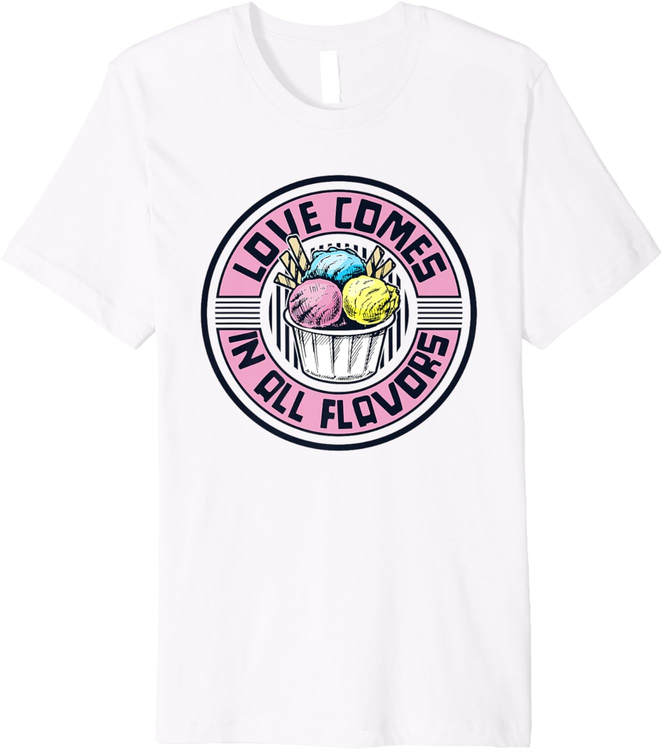 Love Comes In All Flavors Gelato Maker Lover Ice Cream Premium