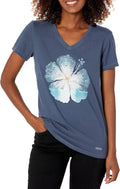 Life Is Good Womens Crusher Tee Short Sleeve Cotton Graphic T Shirts Hibiscus Sail Flower