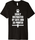 Easily Distracted By Cats 3D Printer Pets Premium
