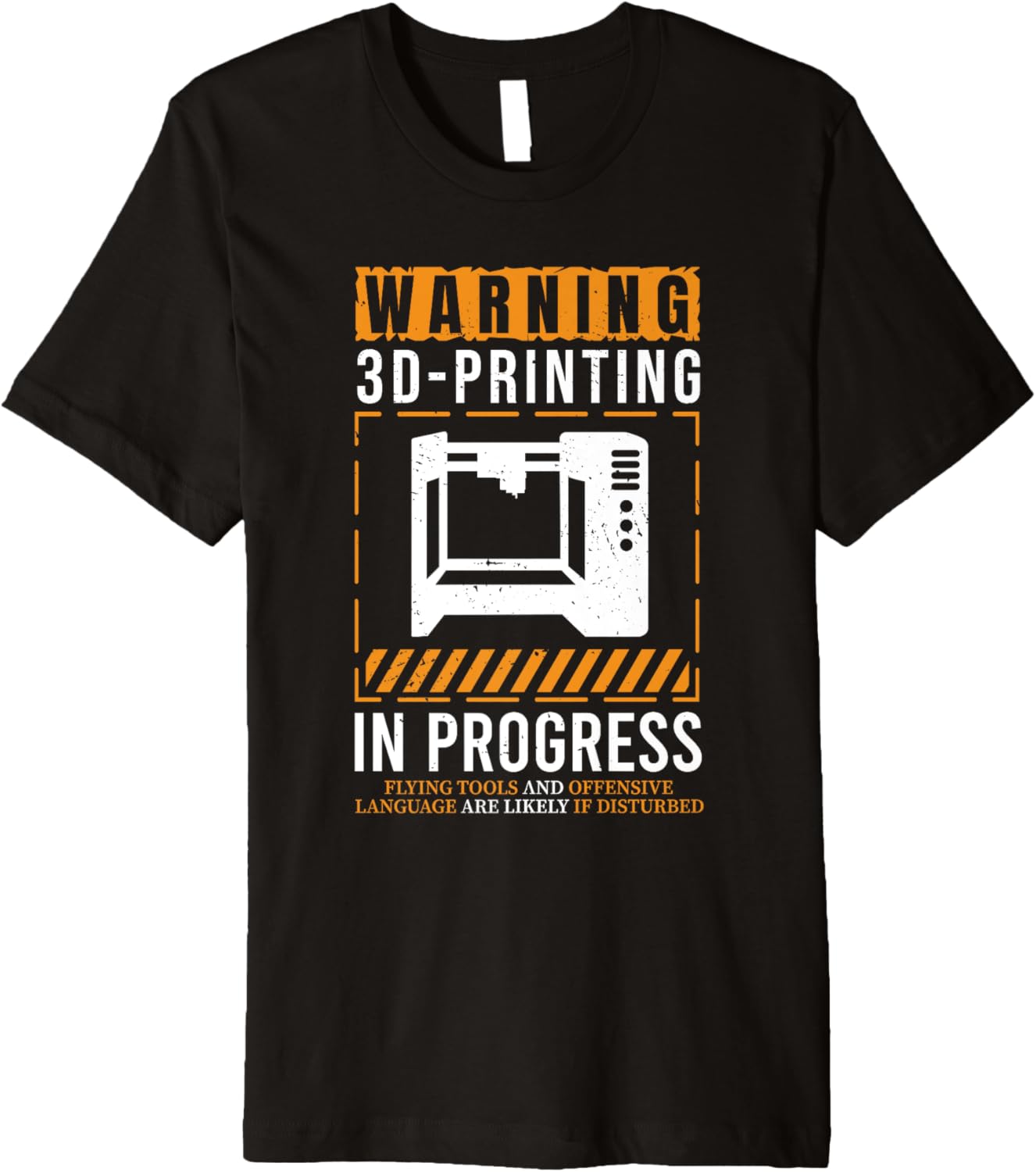 Warning 3D Printing In Progress 3D Printer Premium