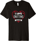 Cute Love for Knitting Hobby Yarn Hoarder Women Premium