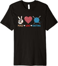 Peace Love Knitting Yarn Needle Craft Premium